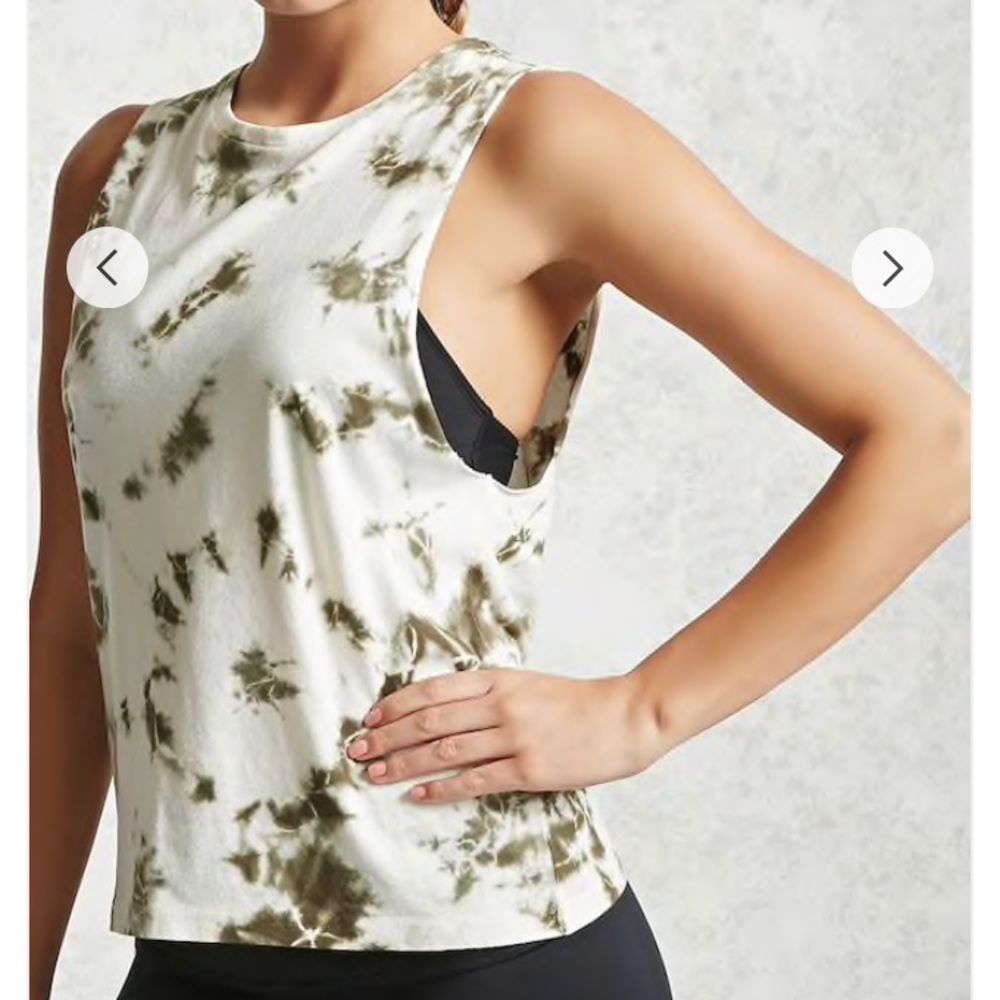 F21 active tie dye tank top